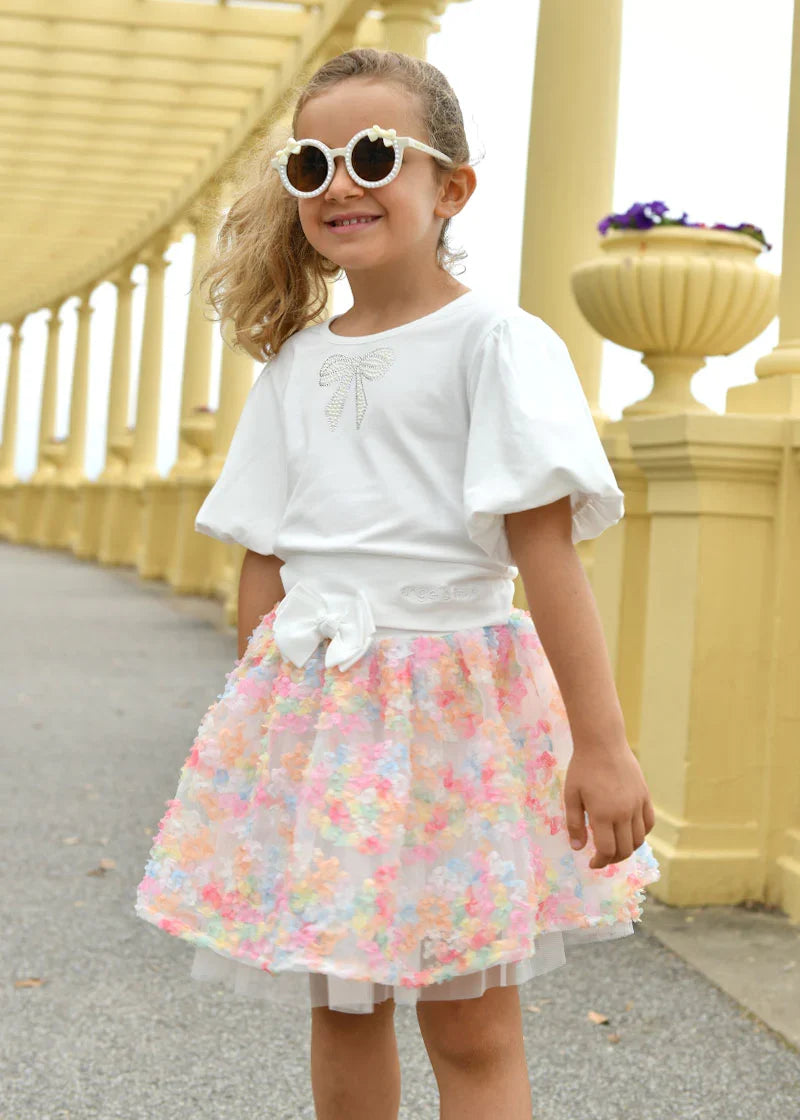 Angel’s Face Blossom girls pastel floral skirt set lifestyle image