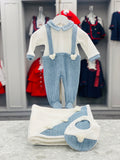 DEOLINDA Woody Denim Blue Boys Babygrow - 25101