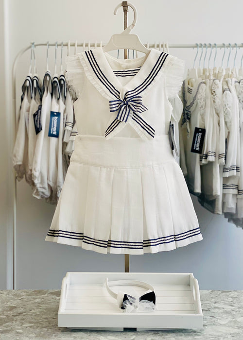 BASMARTI Sailor Girls Navy & White Skirt Set - 26112