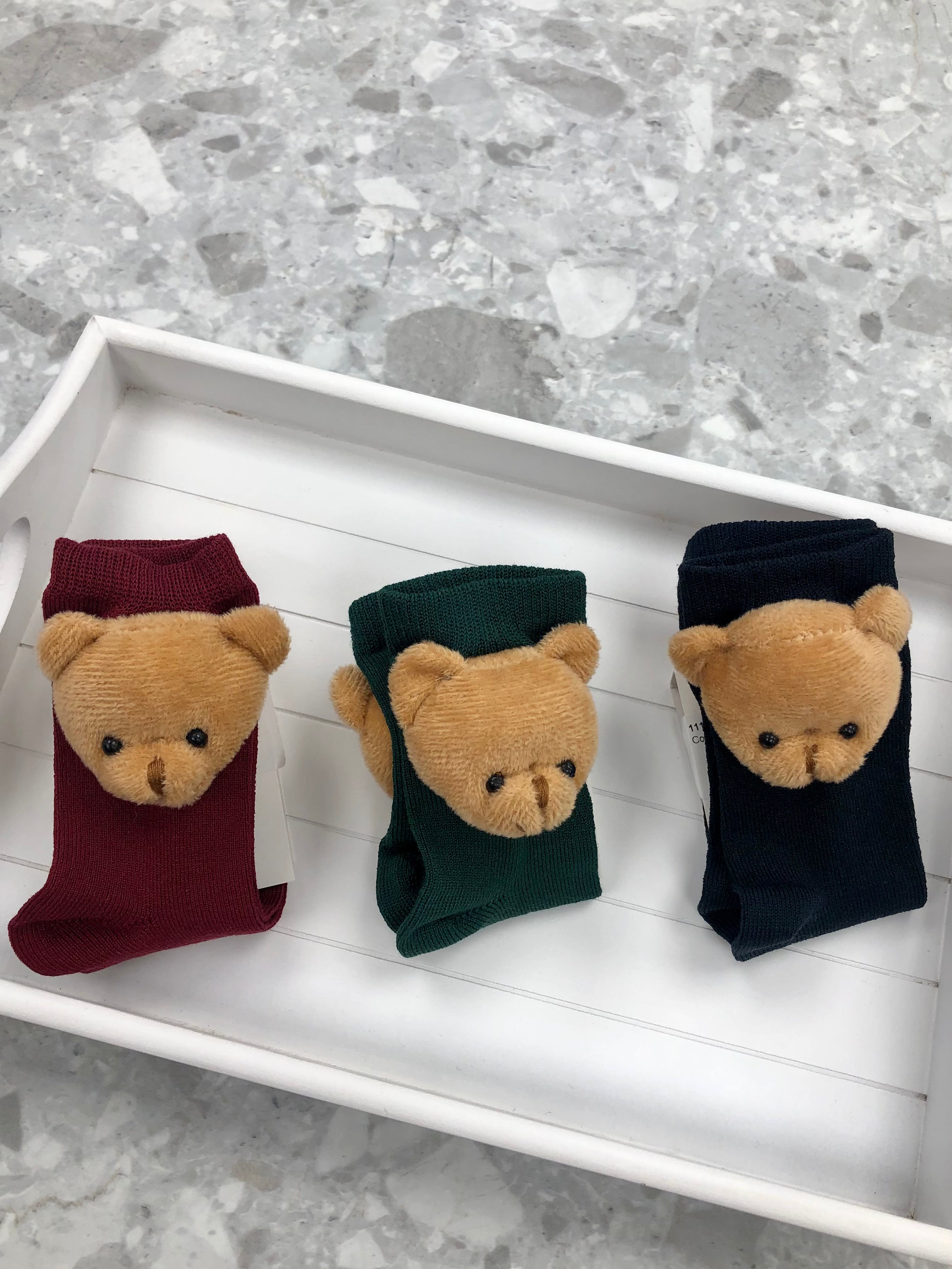 MEIA PATA Burgundy Teddy Knee Socks
