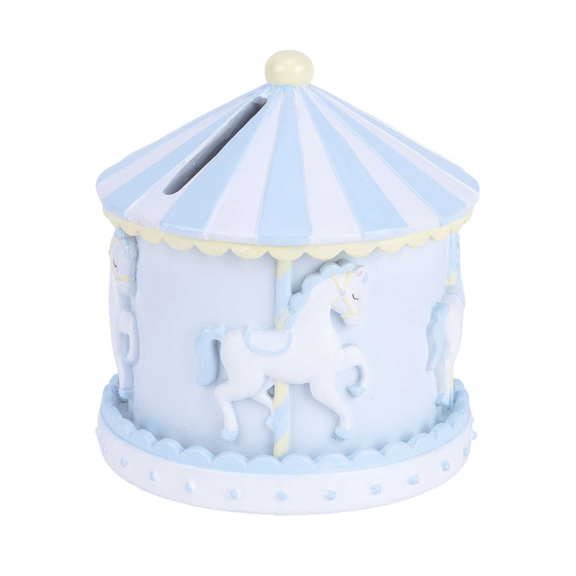 HELLO BABY Carousel Money Box 11cm - Blue