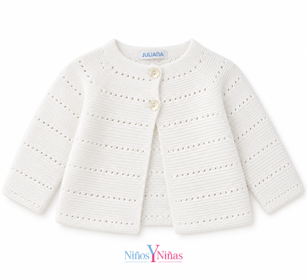 Juliana Calados White Unisex Cardigan