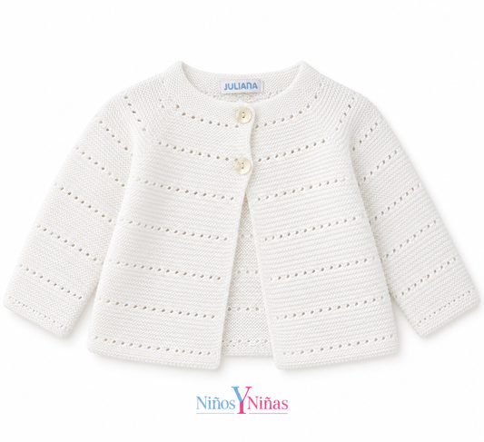 Juliana Calados White Unisex Cardigan