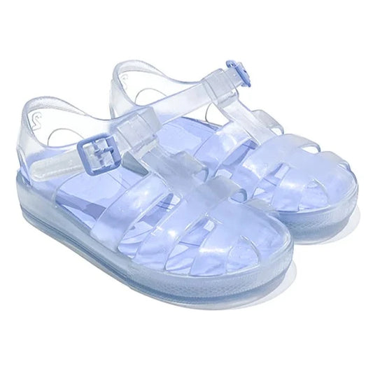 MARENA Monaco Clear & Blue Jelly Shoes