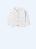 MAC ILUSION Tuxedo Collar Boys White Boys Cardigan - 9672