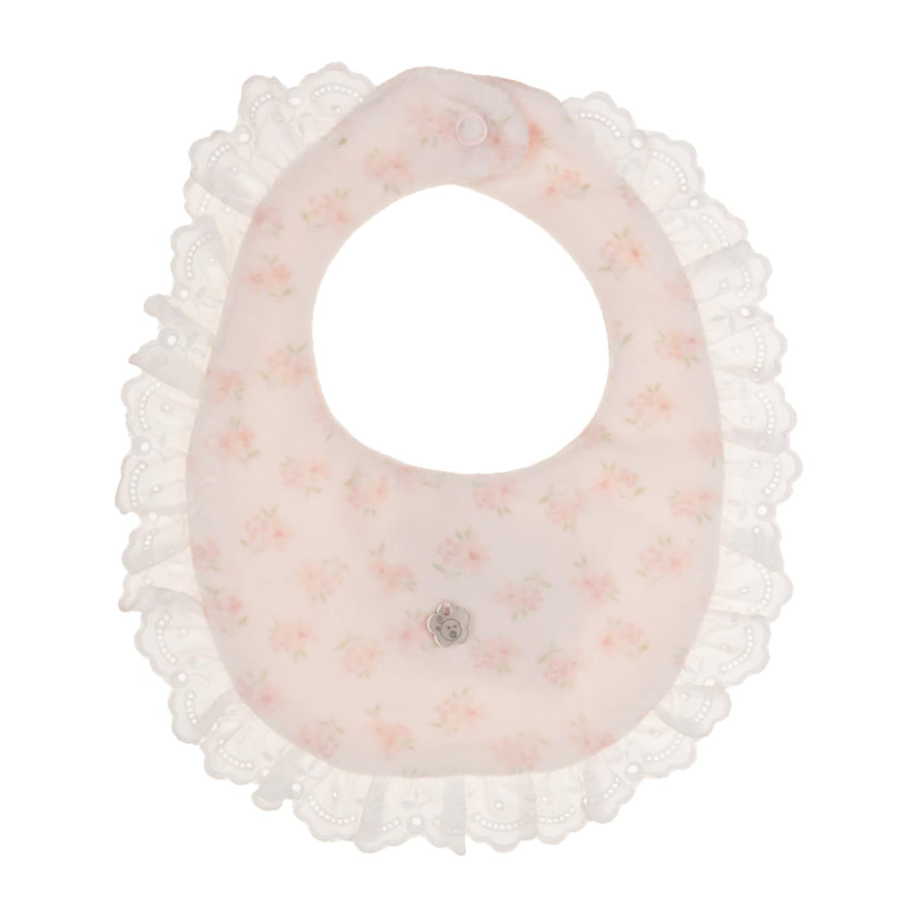 AW25 DEOLINDA Donna Girls Pink Floral Velour Bib - 25B14