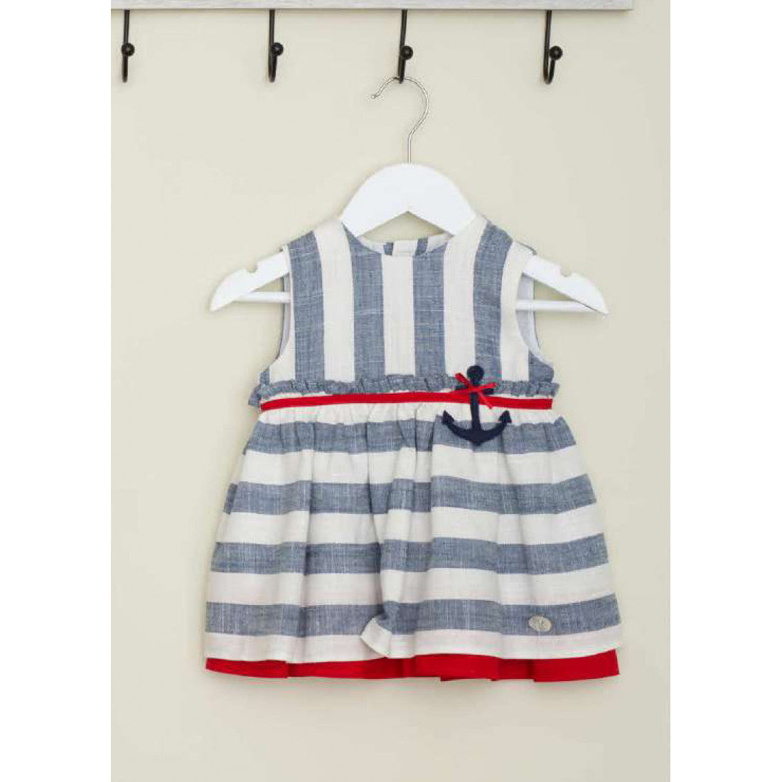 BASMARTI Gladstone Girls Nautical Stripe Linen Dress - 21102