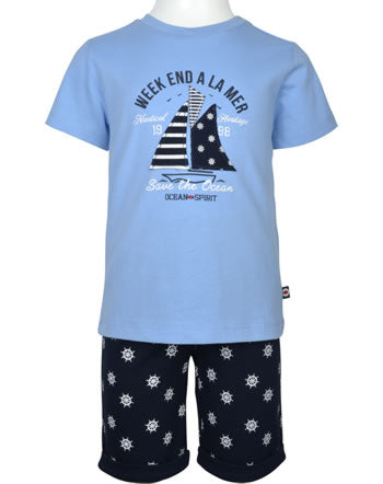 WEEKEND A LA MER Boys Delabombe Sky Blue Short Set