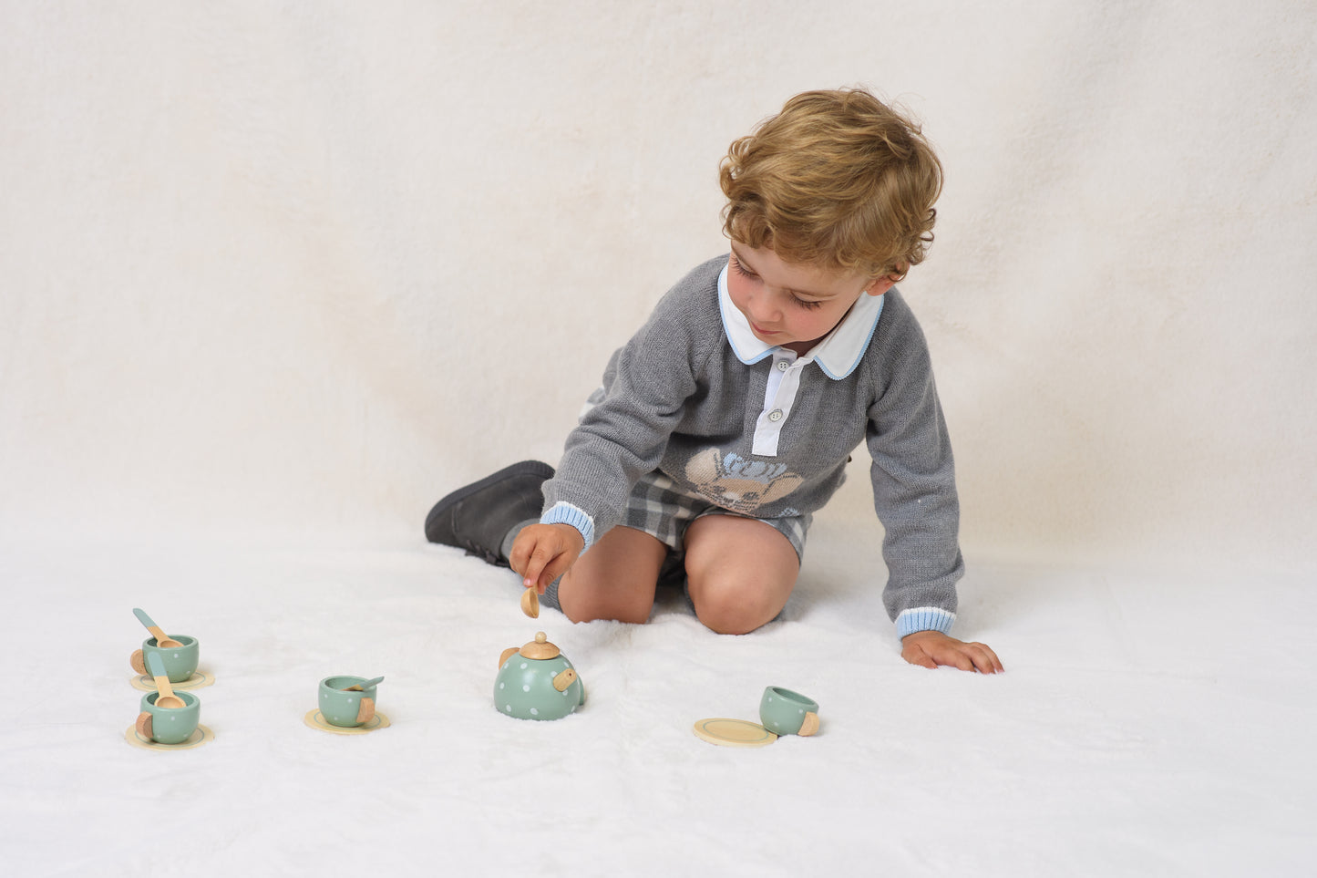 AW25 FOQUE Los Fogones Boys Blue & Grey Short Set