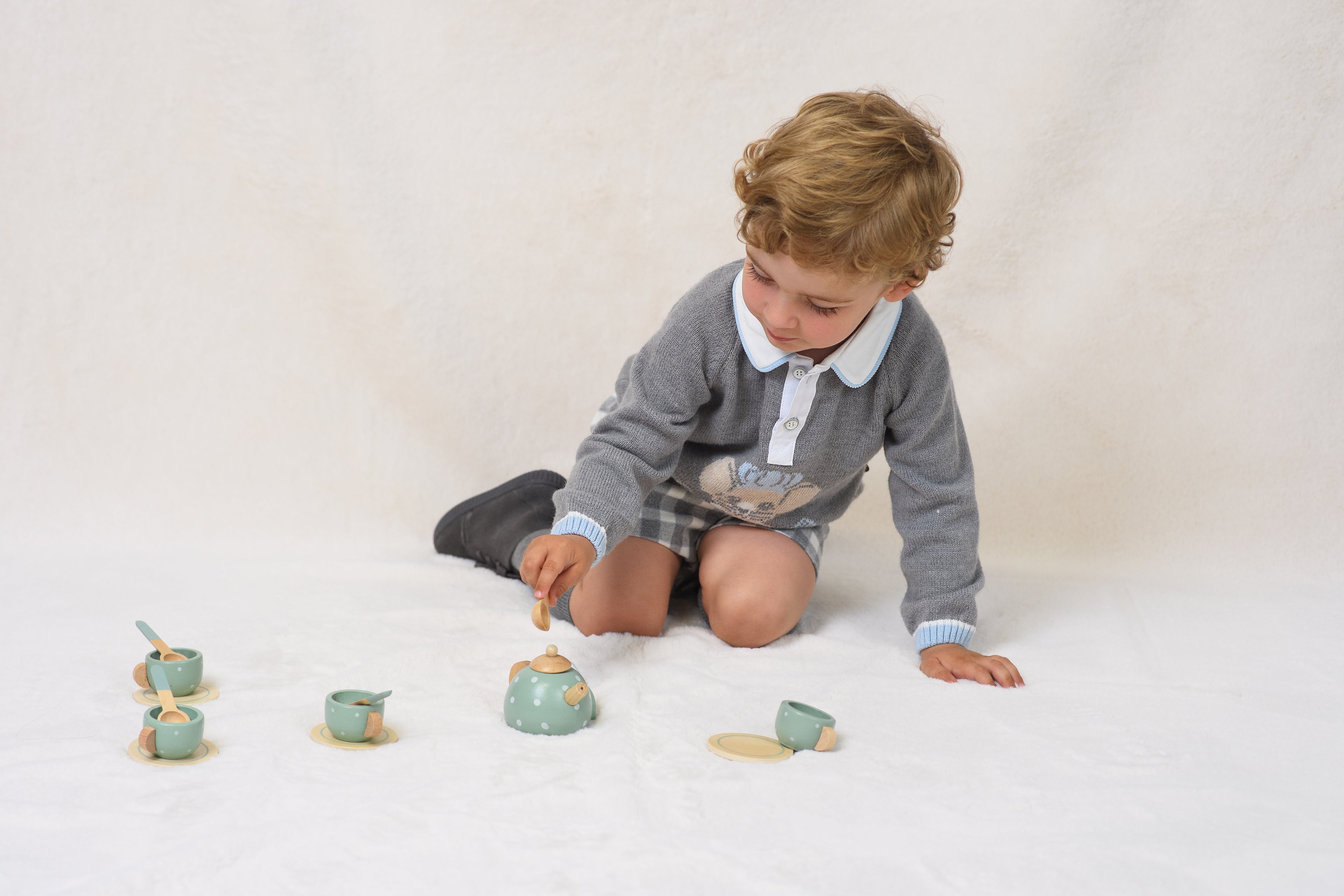 AW25 FOQUE Los Fogones Boys Blue & Grey Short Set
