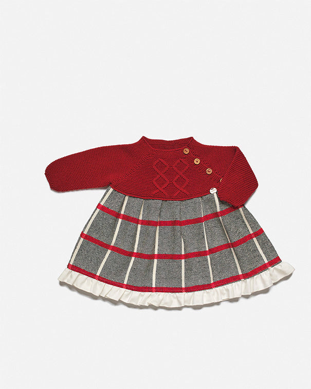 JULIANA Corazon Red Baby Girls Dress - J8150