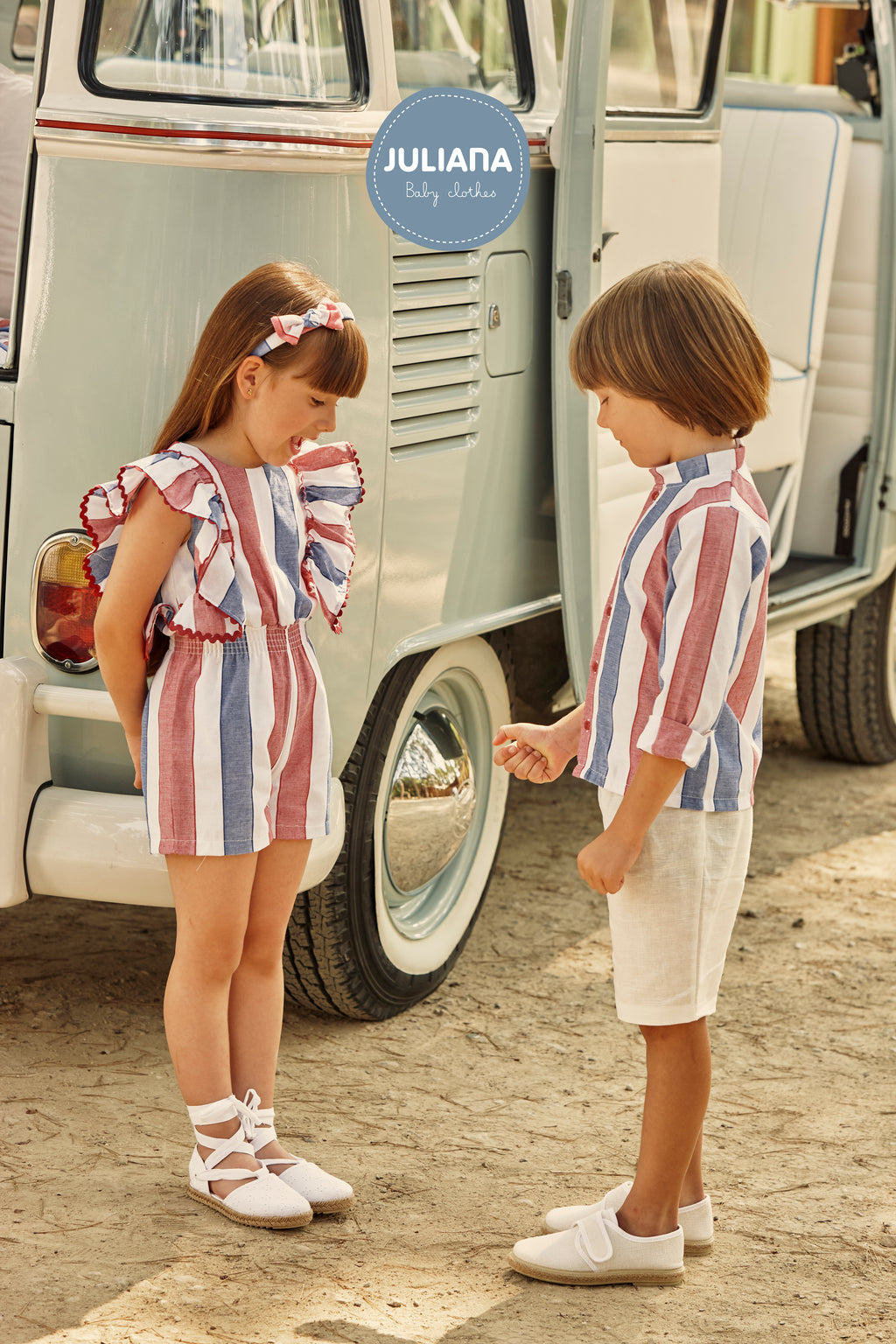 JULIANA Sandia Girls Red & Blue Playsuit - 26181