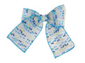 NAXOS Marisol Girls Blue & Yellow Voile Hair Bow
