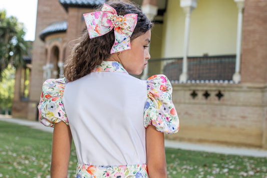 NAXOS SS25 Lila Girls Multicolour Floral Bow Clip