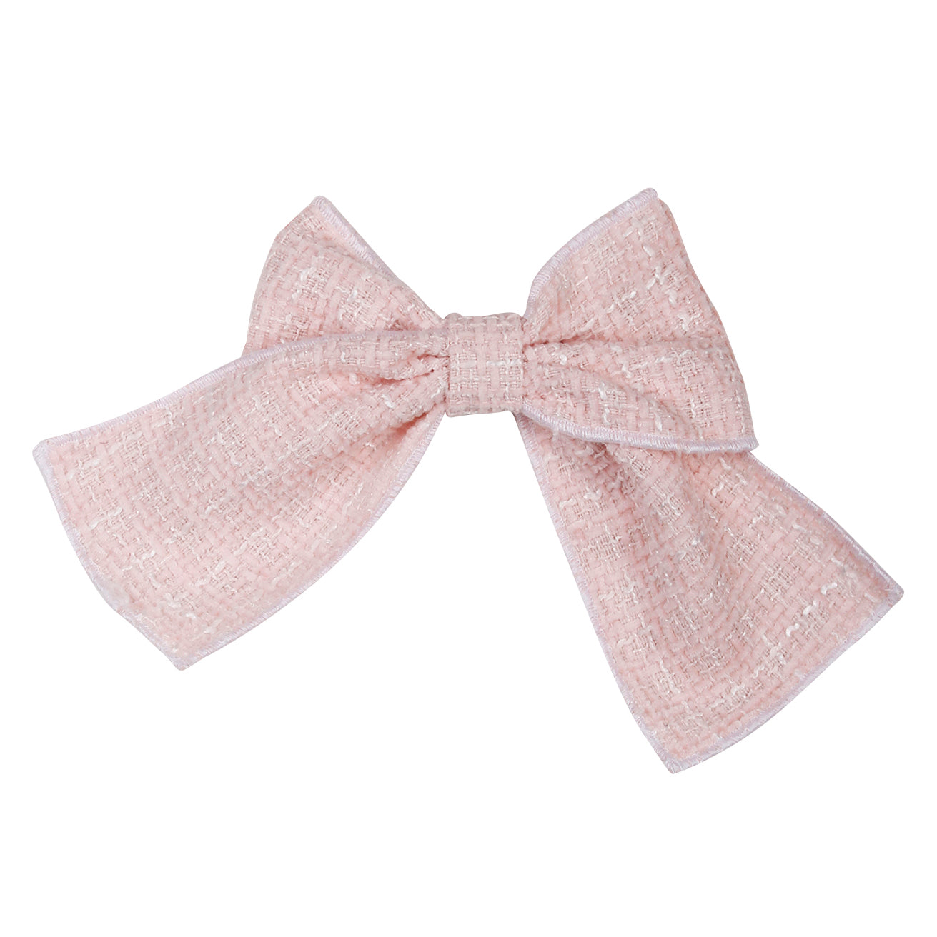 NAXOS Pink Tweed Girls Hair Bow