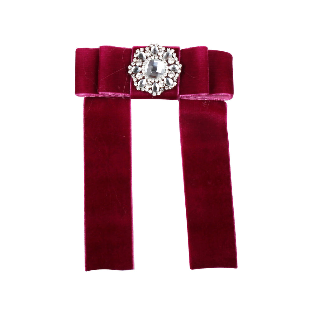 AW25 NAXOS Purple Velvet Girls Hair Bow