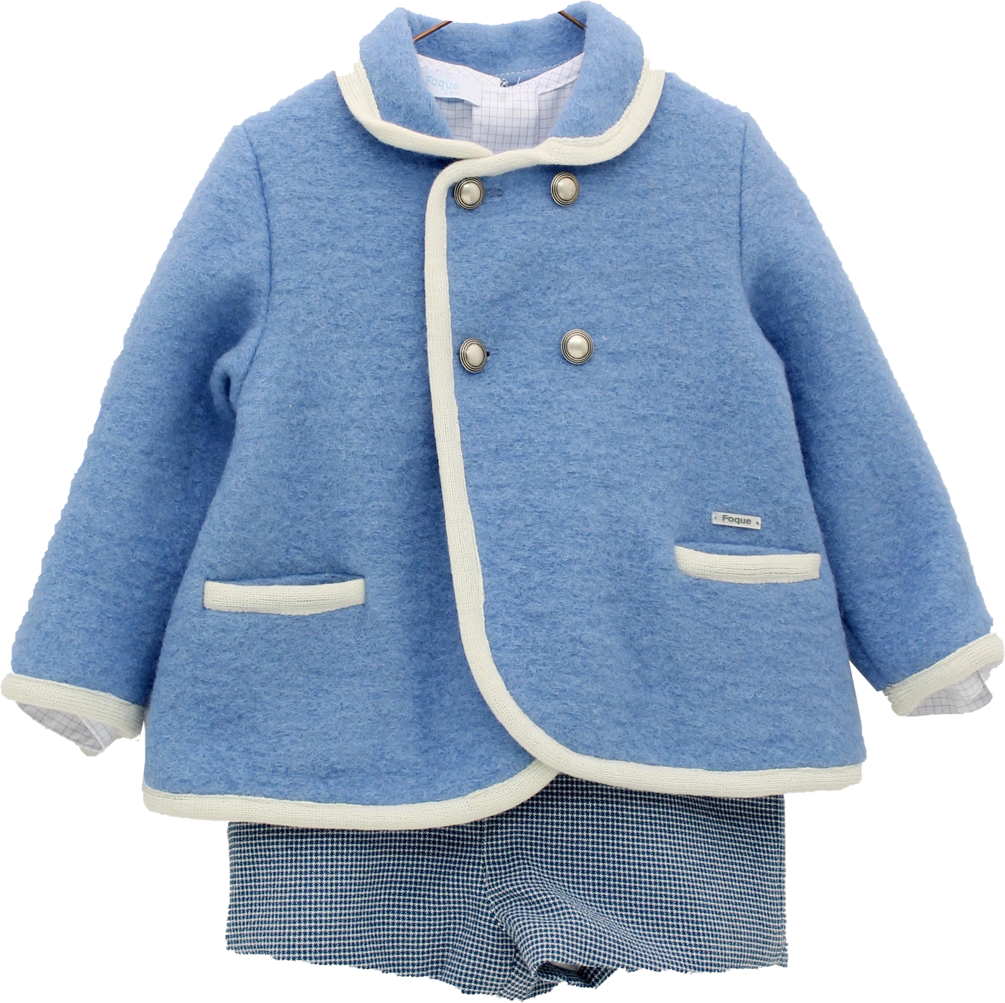 FOQUE Light Blue Boys Short Set - 4225