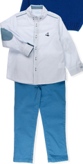 FOQUE Klein Boys Light Blue Shirt & Trouser Set