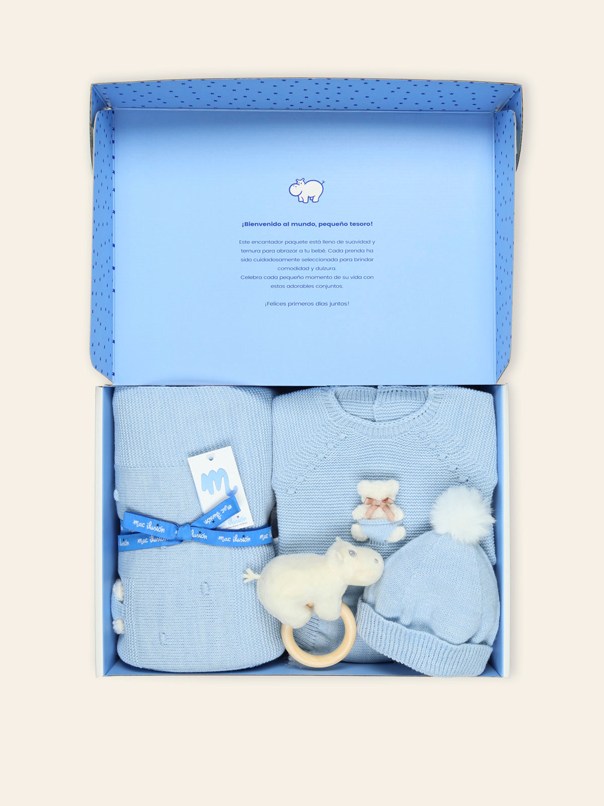 MAC ILUSION Sonar Baby Boys Blue Teddy Gift Set