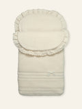 AW25 MAC ILUSION Feather Natural Girls Cream & Gold Knitted Baby Nest - SA47