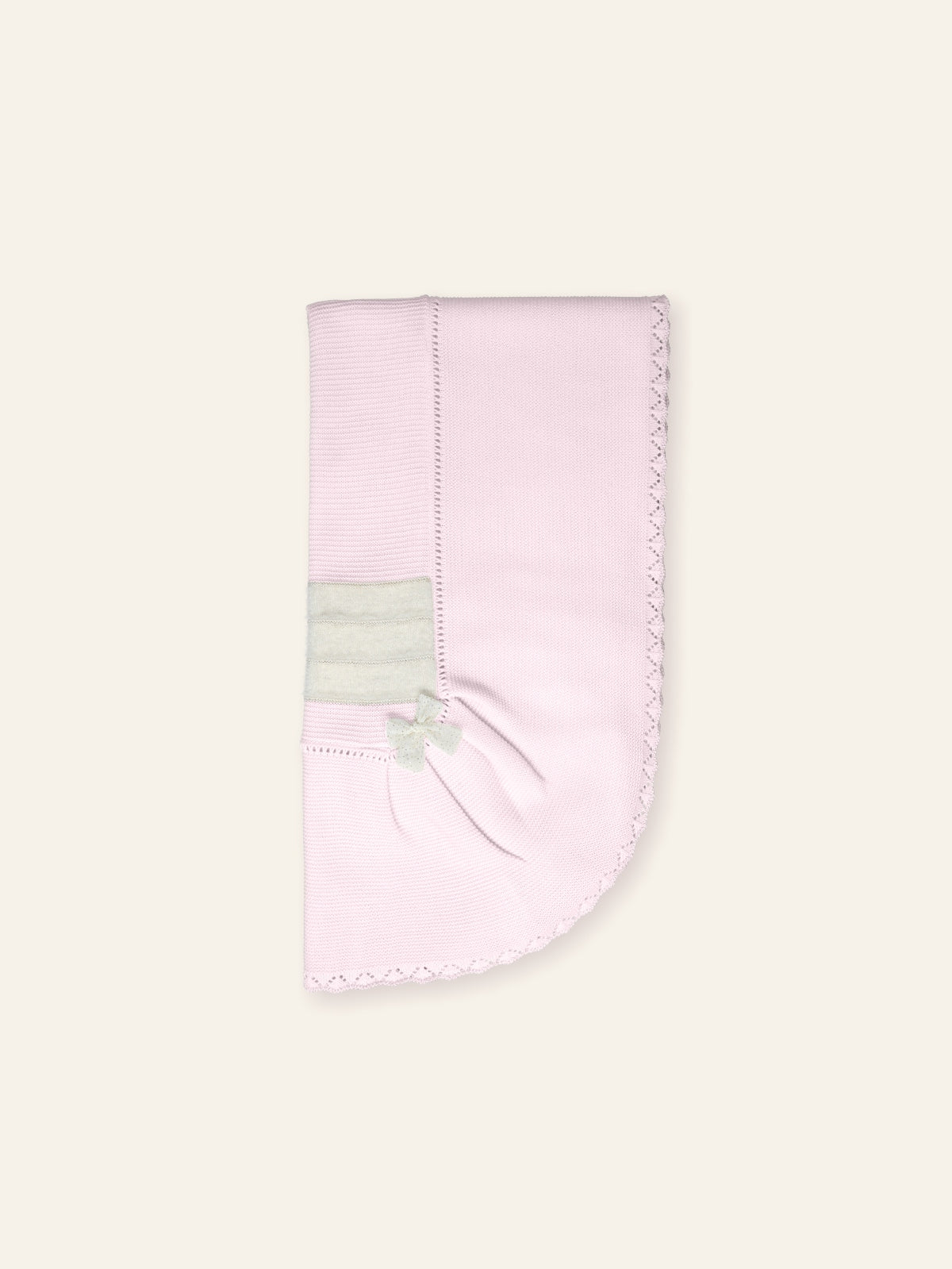 AW25 MAC ILUSION Feather Natural Girls Pink & Gold Shawl Blanket - TO123