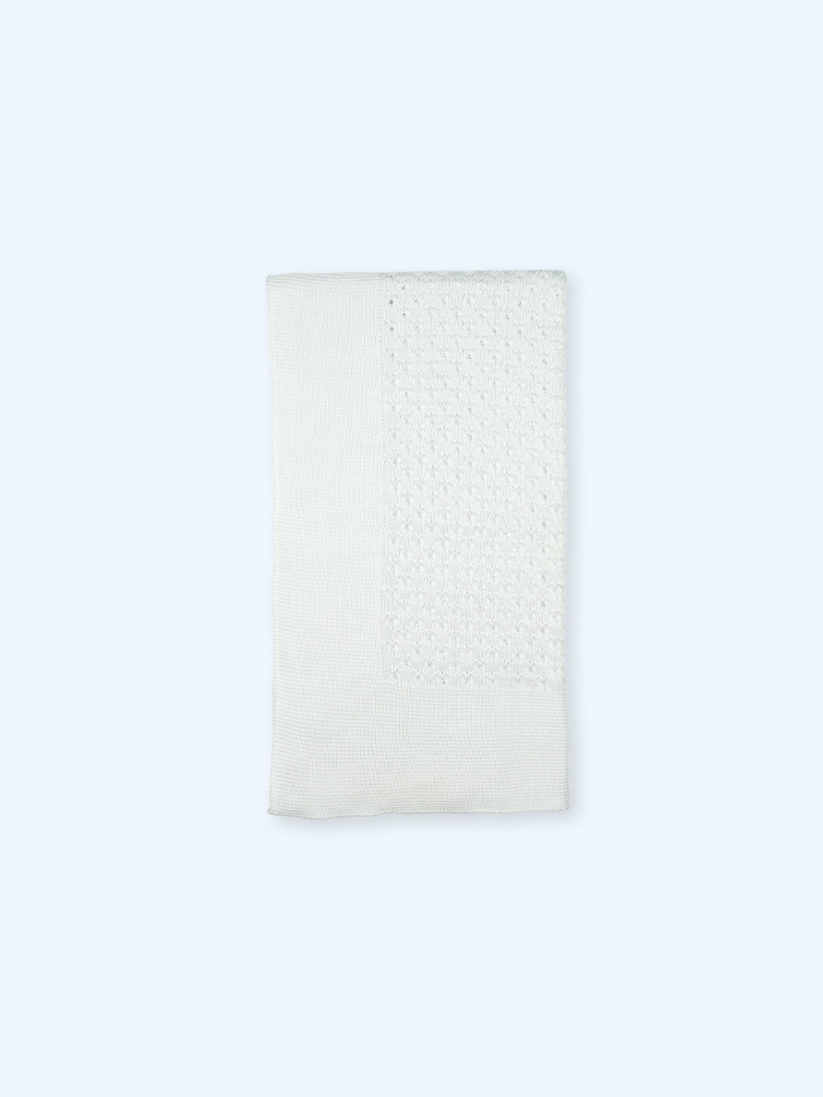 Mac Ilusión Mykonos Unisex White Knitted Blanket - TO137