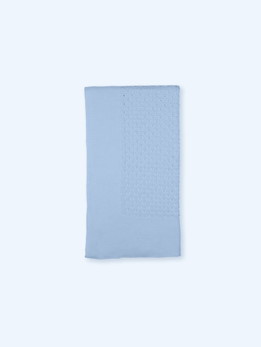 Mac Ilusión Mykonos Unisex Afazata Blue Knitted Blanket - TO137
