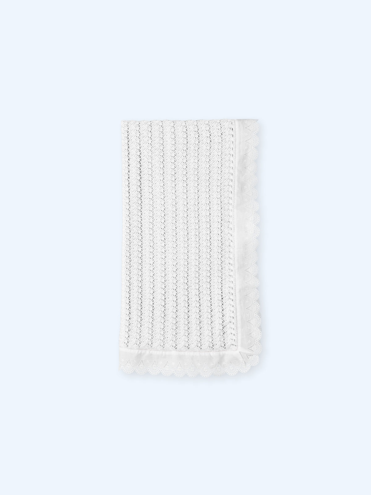 Mac Ilusión Floral Rustik White Girls Knitted Blanket - TO140