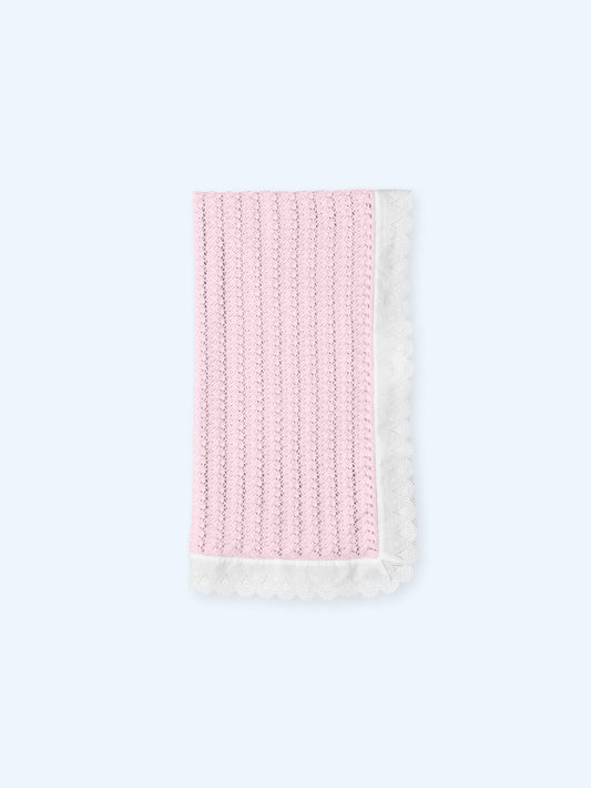 Mac Ilusión Floral Rustik Pink Girls Knitted Blanket - TO140