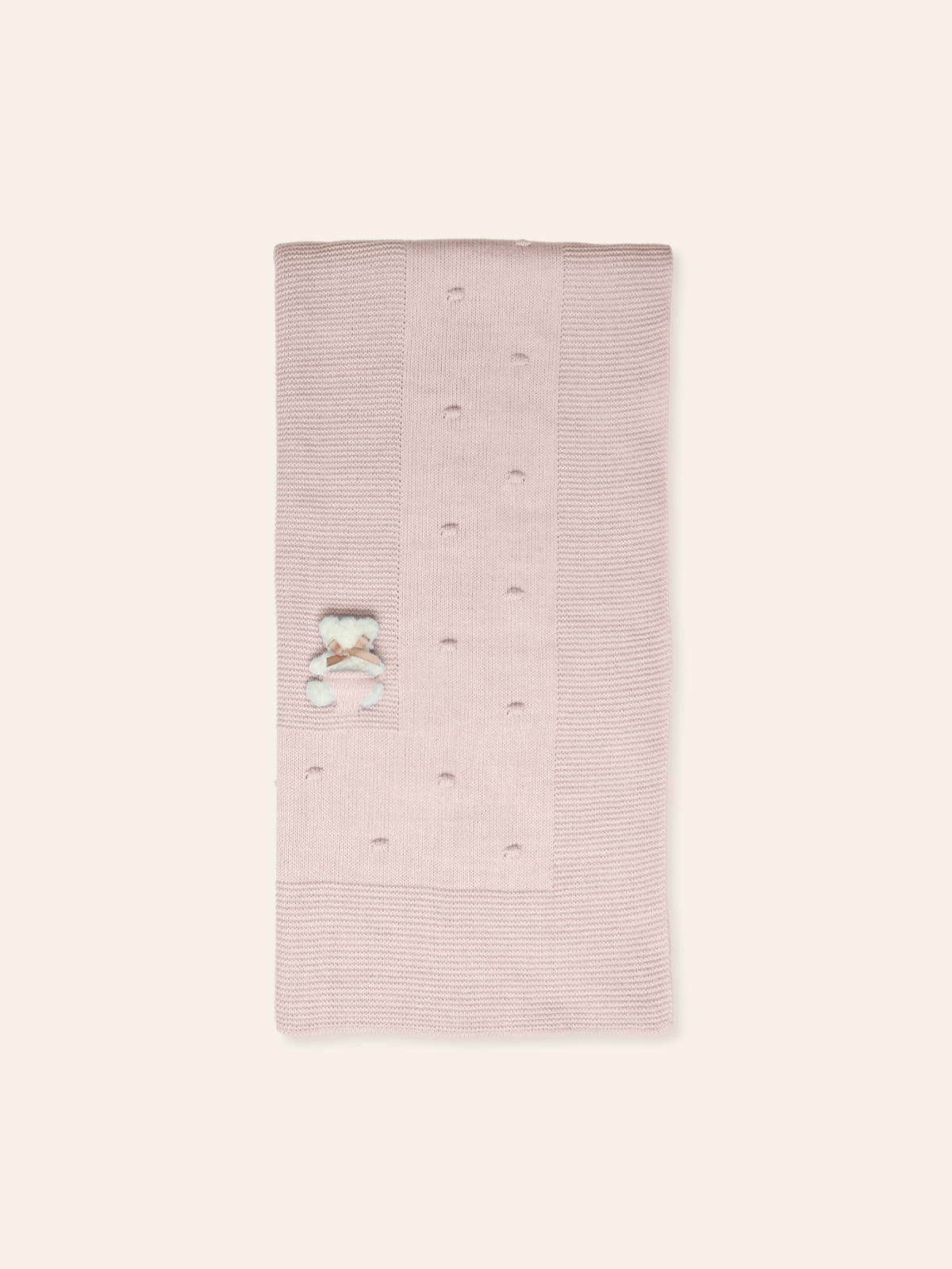 MAC ILUSION Sonar Baby Girls Nude Teddy Blanket - T078