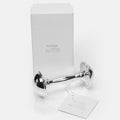 Twinkle Twinkle silver plated baby rattle with branded silver foil embossed gift box