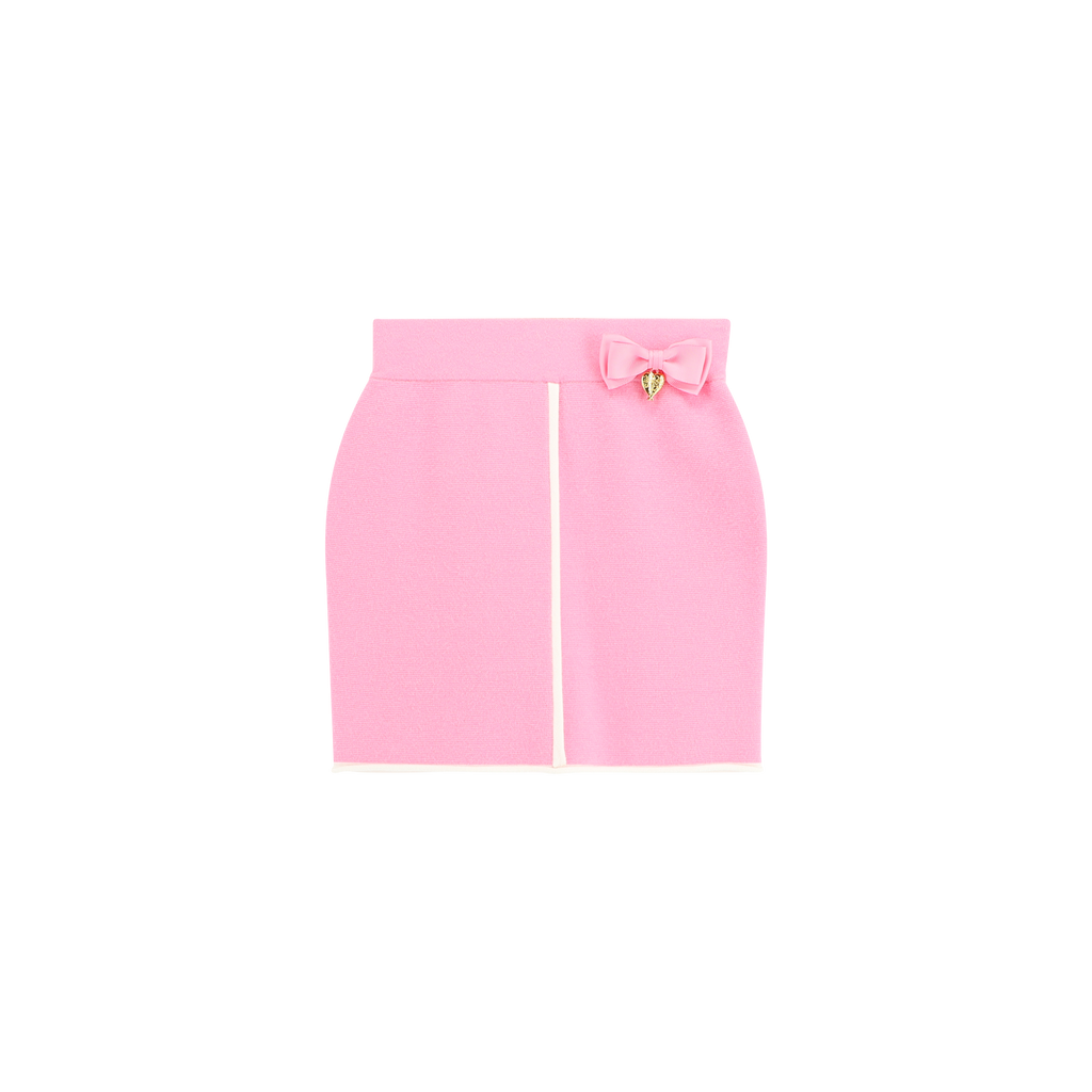 Angel’s Face Whitney girls rose pink knitted skirt - front