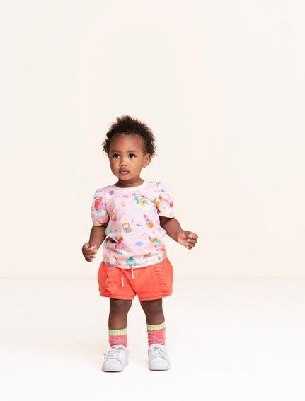 Oilily Huffy Hot Coral Sweat Shorts