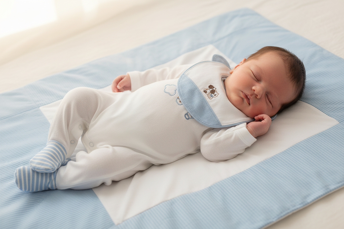 Mayoral boys blue dog baby collection lifestyle image
