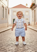 CHIC BY DEOLINDA Biarritz Boys Blue Stripe Romper