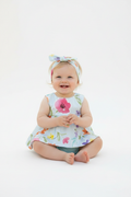 Baby Girl in MAYORAL Hawaii Outfit - Plain Background