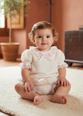 MIRANDA Cream & Pink Lace Girls Jam Pant Set - 20/2B