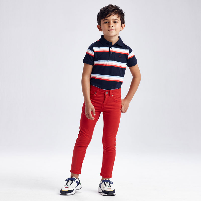 Mayoral Boys Red Slim Fit Trousers - 509