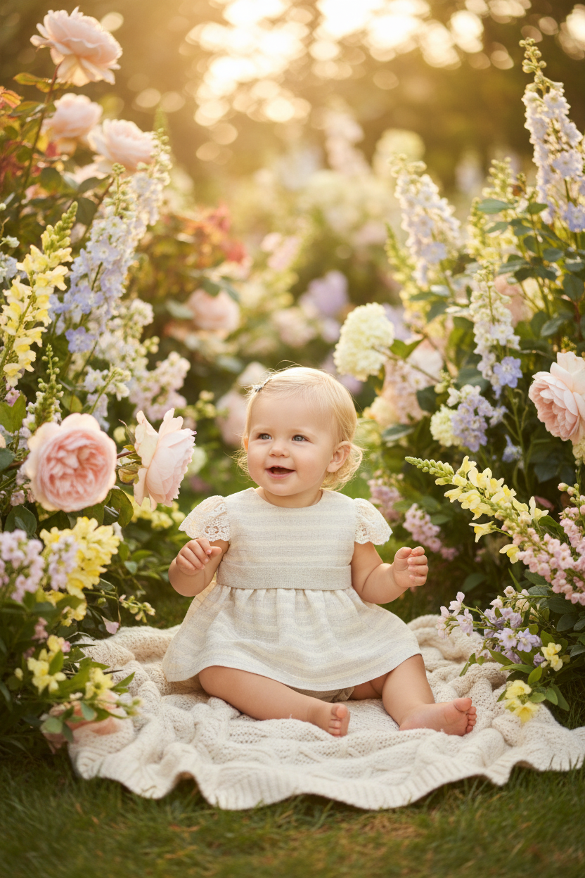 Blooming Garden Baby Editorial
