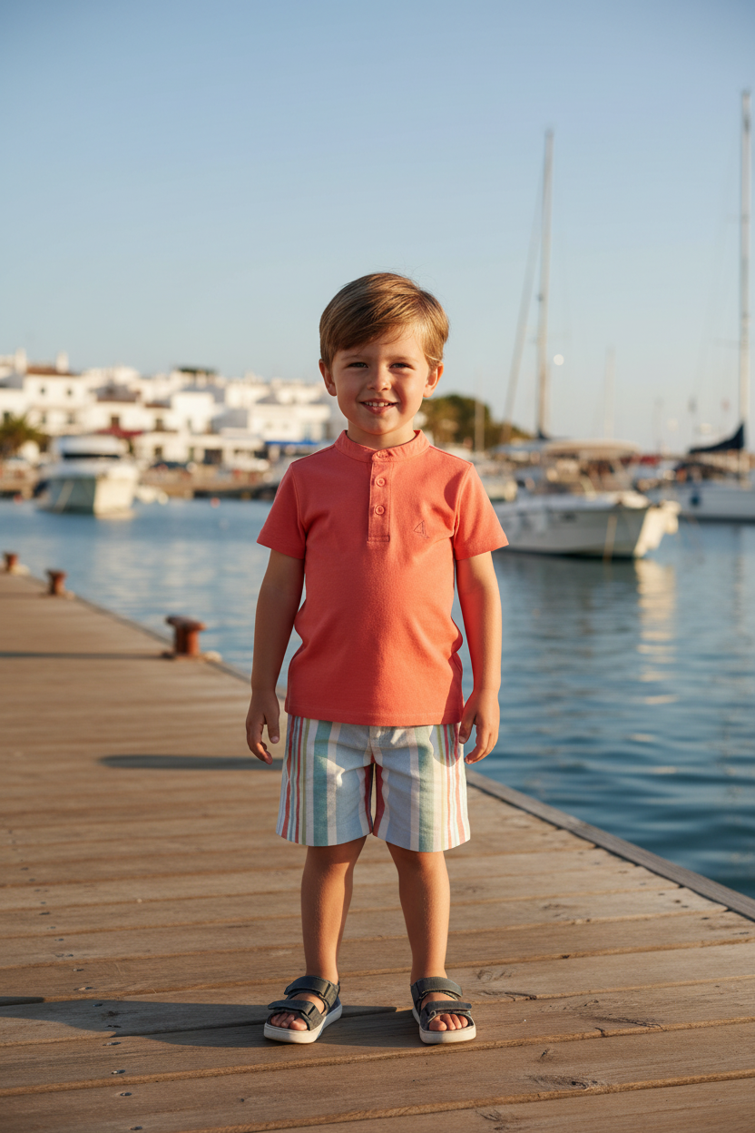 FOQUE Lorenzo Boys Neon Short Set 