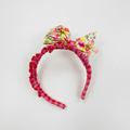 Cuka Floral Headband – Plain White Flat Lay
