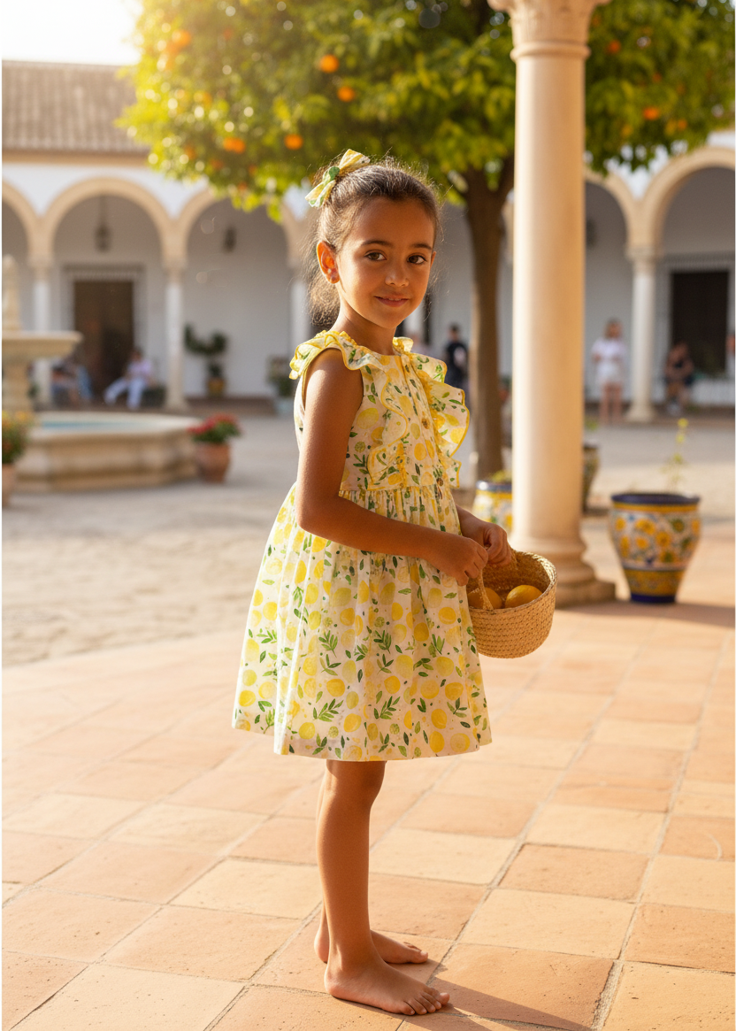 CUKA Limon Lemon Print Sun Dress - Spain Lifestyle