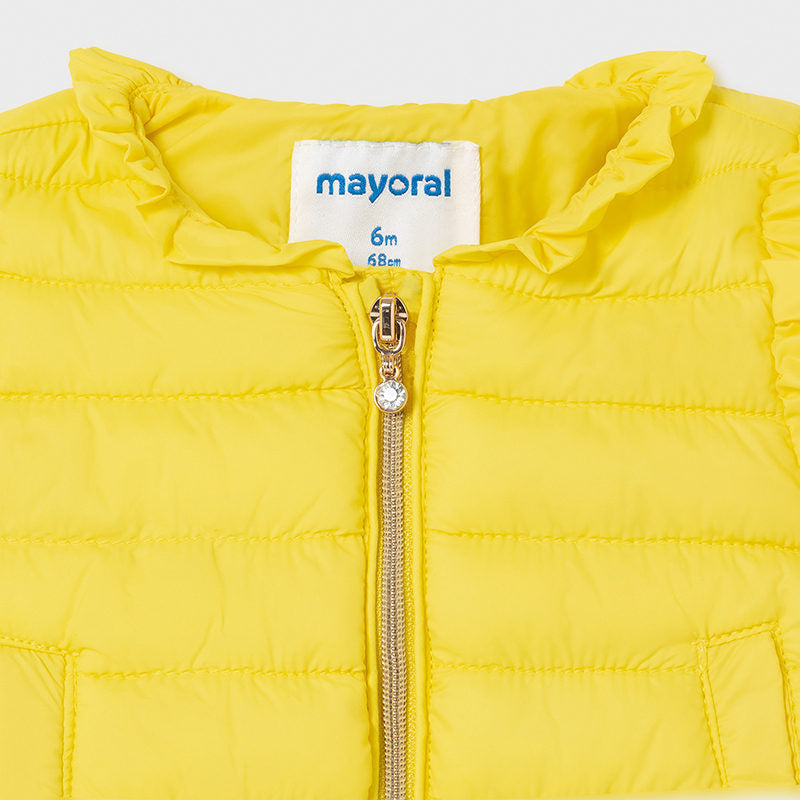 Mayoral Mini Girls Yellow Quilted Jacket 