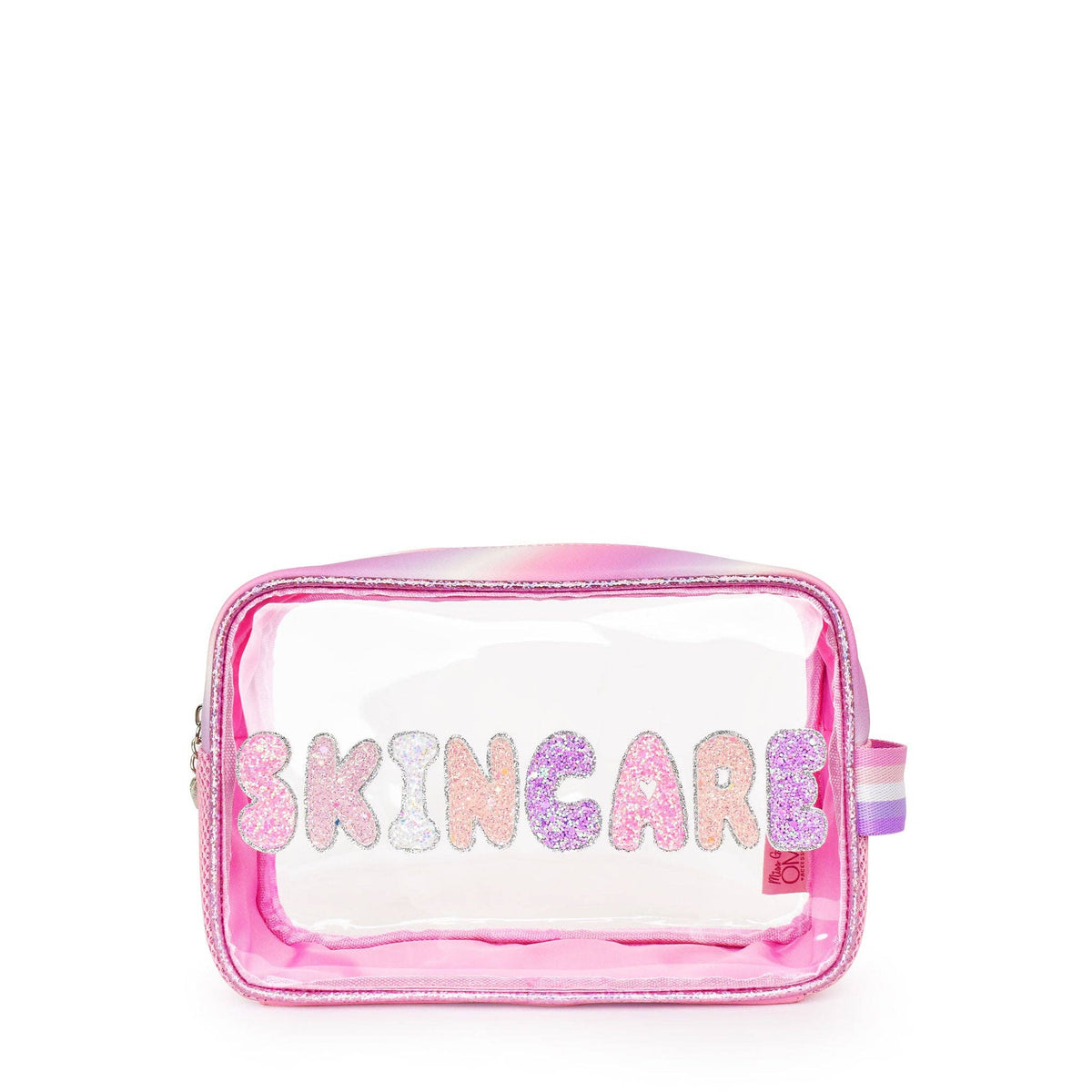Back view of OMG Accessories Skincare clear pouch