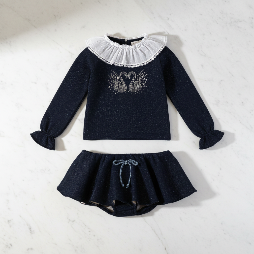 Flat Lay – Swan Sparkle Top & Skort