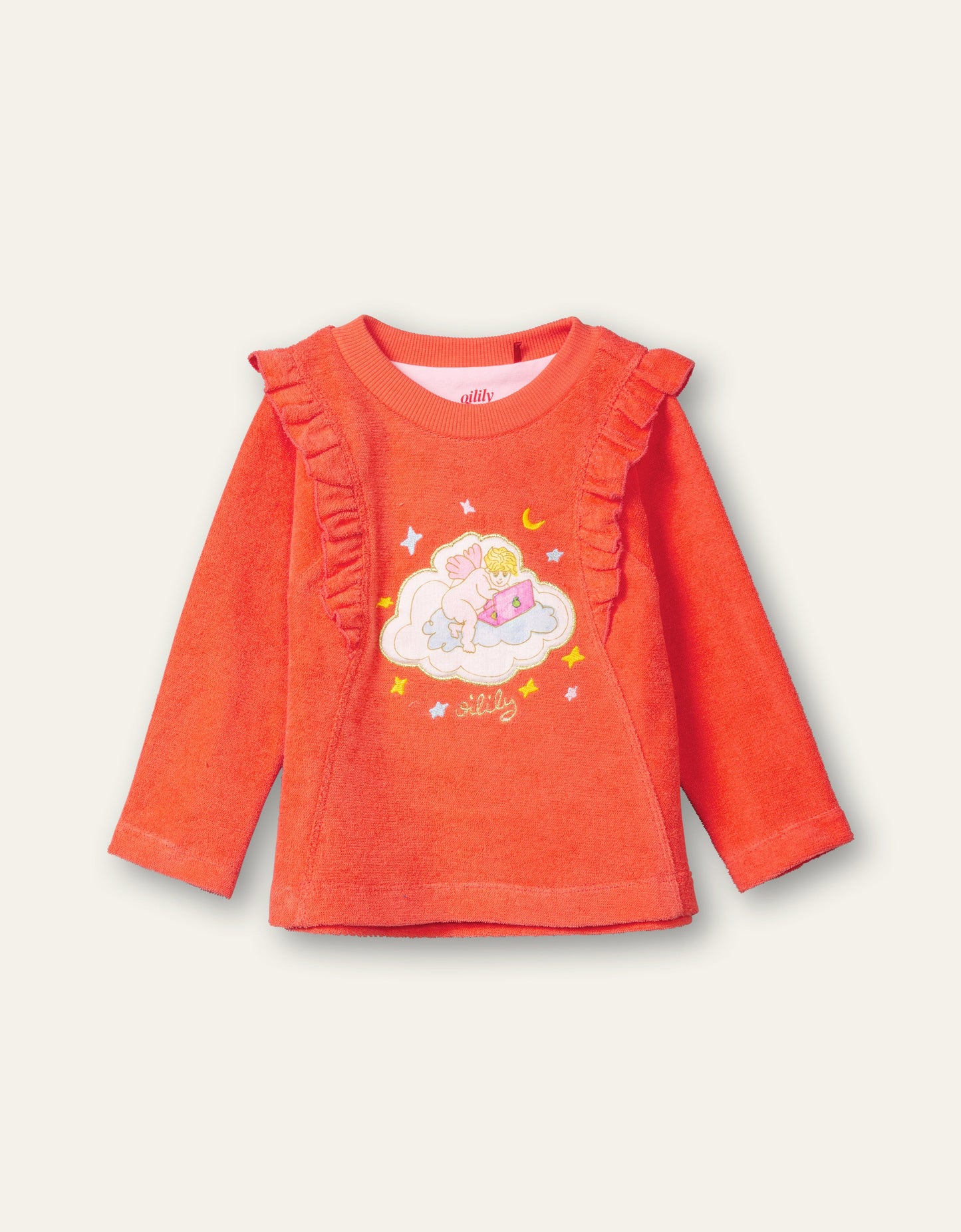 SS21 Oilily Humpty Angel in the Cloud Coral Orange Sweater