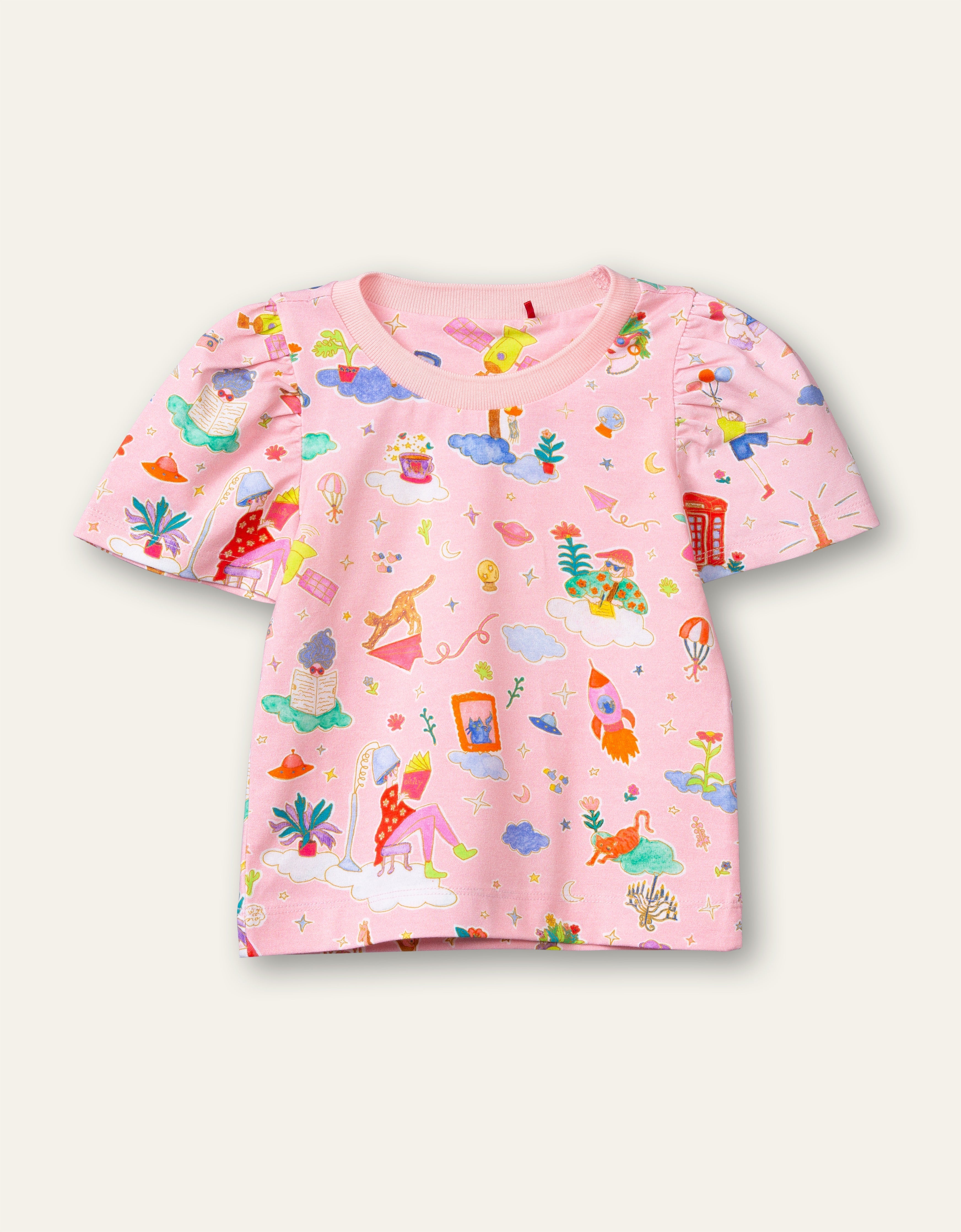 SS21 Oilily Tuintje Party in the Clouds Pink T-Shirt