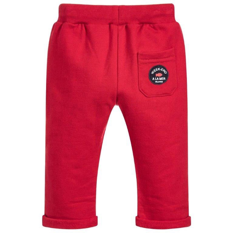 WEEKEND A LA MER Willy Boys Red Cotton Joggers