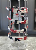 SS22 BASMARTI Rayas Red & Navy Girls Bow Hairband