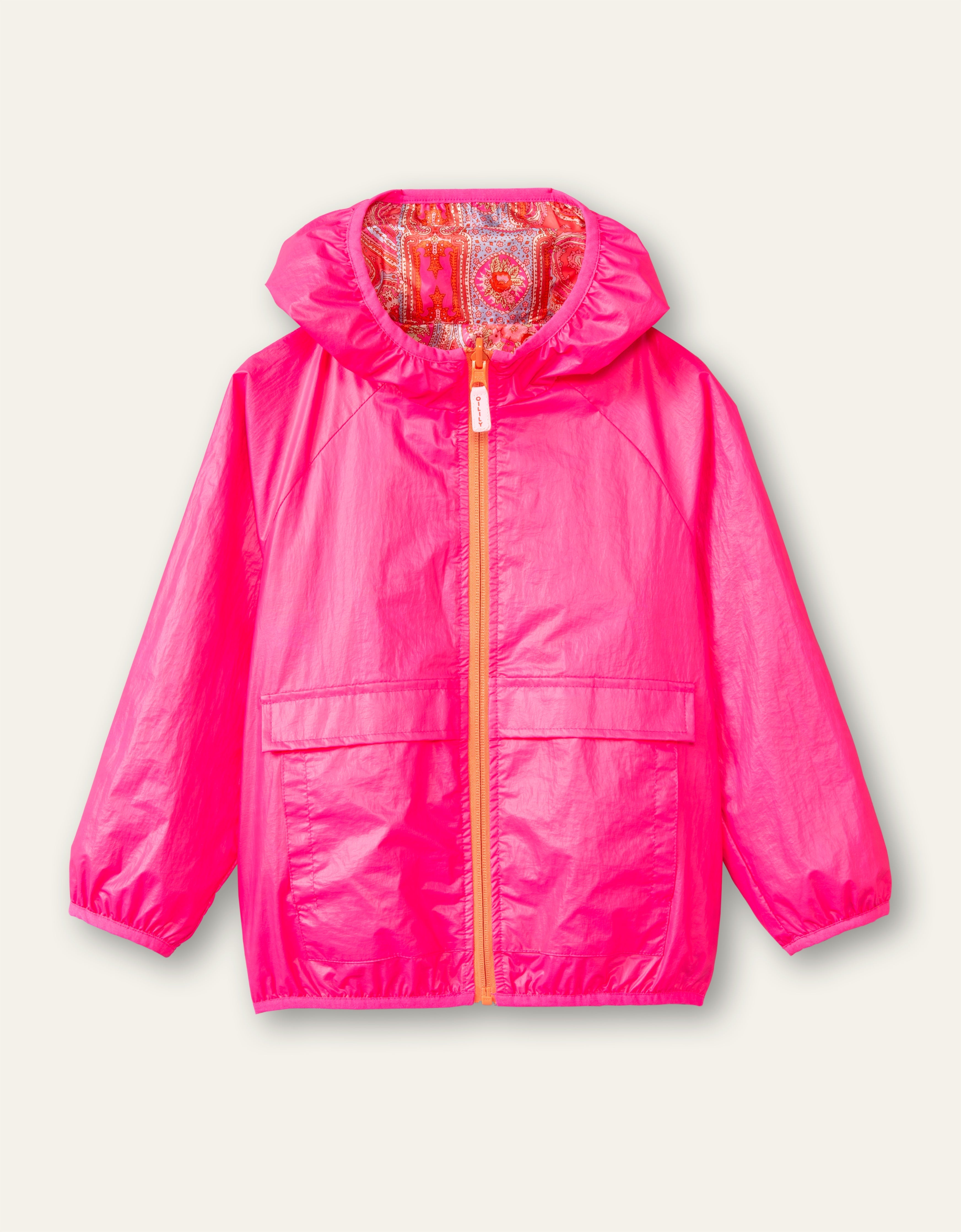 SS21 Oilily Crispy Paisley City Rose Coral & Pink Reversible Jacket